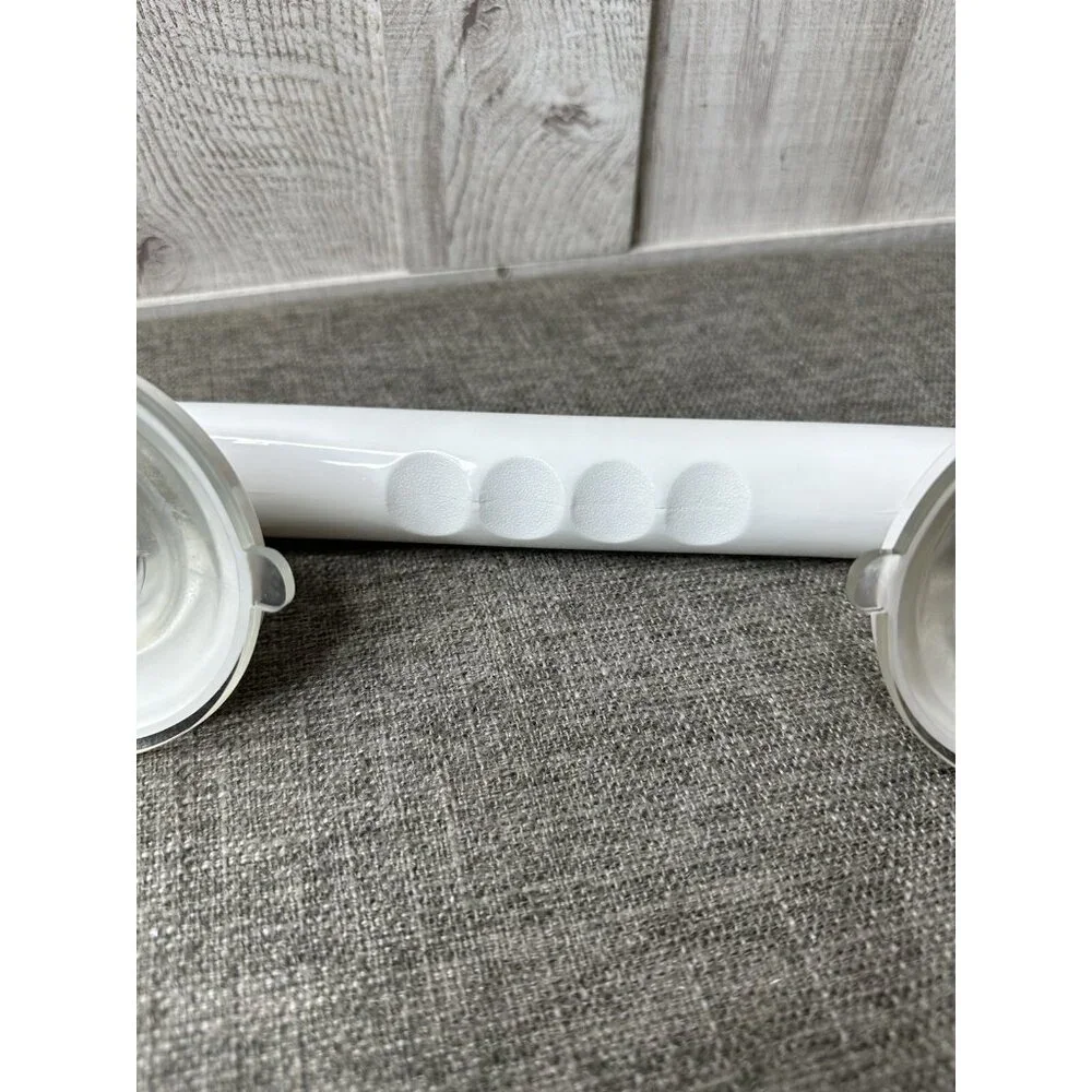 EHRRD Suction Cup Grab Bar Handle 12 inch Bathroom Non Slip Secure White Black